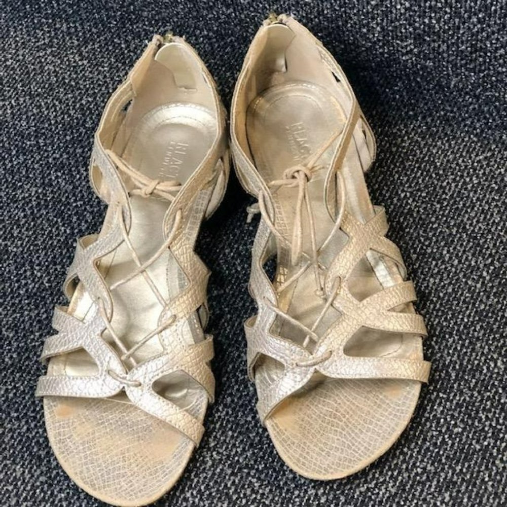 SOLD Kenneth Cole Reaction Great Joy Gladiator Low Wedge Sandal 8